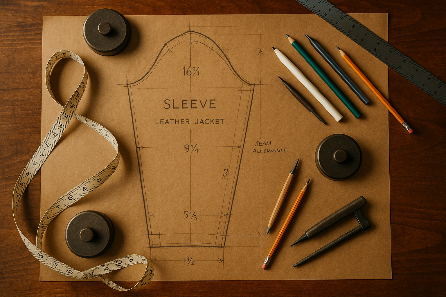 Drafting Sleeves for Leather Jackets